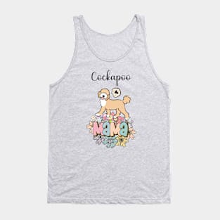 White and Apricot Cream Golden Cockapoo Mama 2 Tank Top